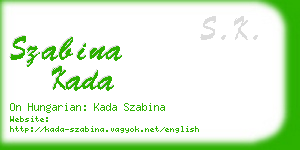 szabina kada business card